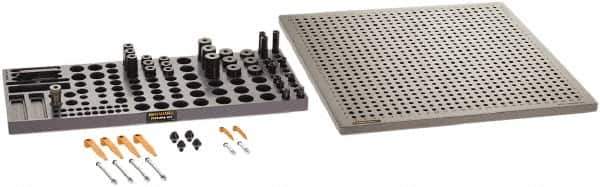 Renishaw - M8, CMM Clamping Kit - Use with CMM Fixtures, Includes 43Pc. Component Set, 450x450mm Plate - Apex Tool & Supply