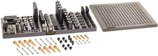 Renishaw - M8, CMM Magnetic & Clamping Kit - Use with CMM Fixtures, Includes 114Pc. Component Set, 300x300mm Plate - Apex Tool & Supply