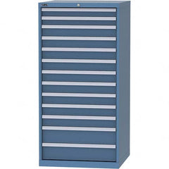 LISTA - 13 Drawer, 124 Compartment Bright Blue Steel Modular Storage Cabinet - Apex Tool & Supply