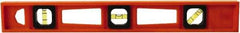 Johnson Level & Tool - 18" Long 3 Vial I-Beam Level - Structo-Cast, Orange - Apex Tool & Supply