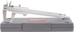 SPI - 0 to 150mm Stainless Steel Vernier Caliper - 0.02mm Graduation, 1.57" Jaw Depth, 0.02" Accuracy, Includes NIST Traceability Certificate - Apex Tool & Supply