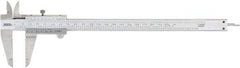 SPI - 0 to 200mm Stainless Steel Vernier Caliper - 0.02mm Graduation, 1.97" Jaw Depth, 0.0015" Accuracy, Includes NIST Traceability Certificate - Apex Tool & Supply