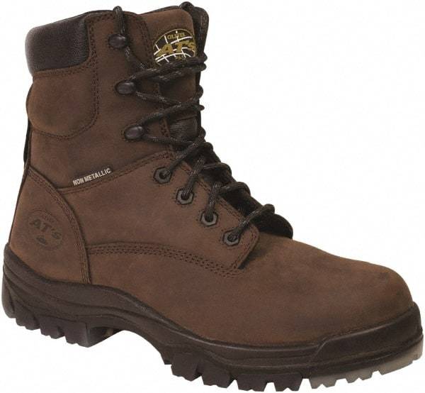 OLIVER - Men's Size 13 Wide Width Composite Work Boot - Brown, Leather Upper, Rubber Outsole, 6" High, Lace-Up - Apex Tool & Supply