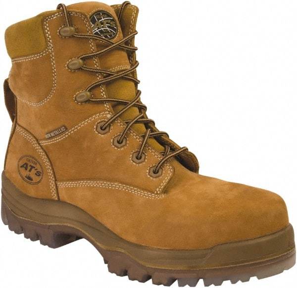 OLIVER - Men's Size 13 Wide Width Composite Work Boot - Wheat, Leather Upper, Rubber Outsole, 6" High, Lace-Up - Apex Tool & Supply