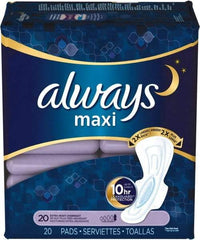 Always - Folded Sanitary Napkins - Extra Heavy Protection, Overnight, Up to 8 Hour Absorbency - Apex Tool & Supply