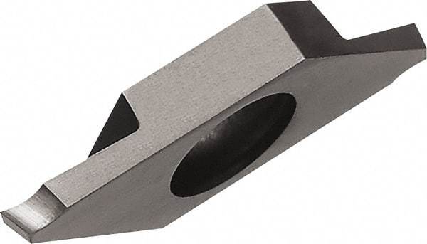 Kyocera - TKF S PR1225 Grade, 0.0197" Cutting Width, Carbide Cutoff Insert - 0° Lead Angle, 0.0012" Cnr Rad, Megacoat Coated - Apex Tool & Supply