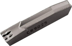Kyocera - 2.20GM Grade CR9025, 2.2mm Cutting Width Carbide Grooving Insert - Right Hand, Columnar TiCN/TiN Finish - Apex Tool & Supply