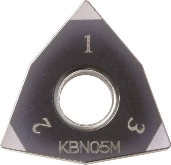 Kyocera - WNGA432 Grade KBN25M CBN Turning Insert - Megacoat Finish, 80° Trigon, 1/2" Inscr Circle, 3/16" Thick, 1/32" Corner Radius - Apex Tool & Supply