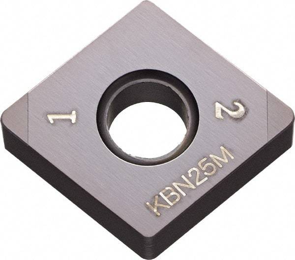 Kyocera - CNGA431 Grade KBN05M CBN Turning Insert - Megacoat Finish, 80° Diamond, 1/2" Inscr Circle, 3/16" Thick, 1/64" Corner Radius - Apex Tool & Supply