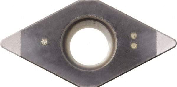 Kyocera - DCMW32.51 Grade KBN25M CBN Turning Insert - Megacoat Finish, 55° Diamond, 3/8" Inscr Circle, 5/32" Thick, 1/64" Corner Radius - Apex Tool & Supply