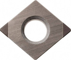 Kyocera - CPGB320.5 Grade KBN25M CBN Turning Insert - Megacoat Finish, 80° Diamond, 3/8" Inscr Circle, 1/8" Thick, 0.008" Corner Radius - Apex Tool & Supply