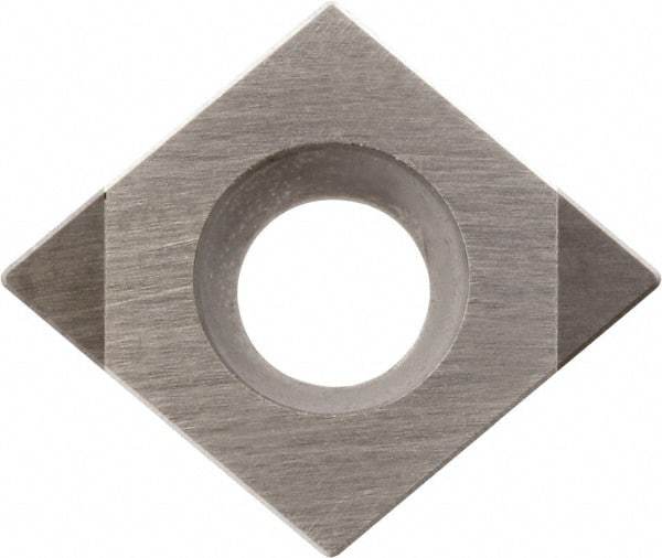 Kyocera - CCMW32.52 Grade KBN35M CBN Turning Insert - Megacoat Finish, 80° Diamond, 3/8" Inscr Circle, 5/32" Thick, 1/32" Corner Radius - Apex Tool & Supply