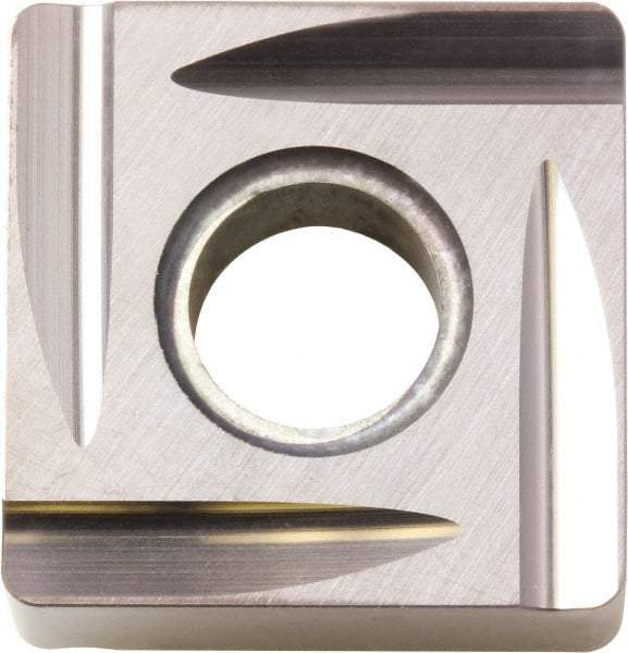 Kyocera - SNGG431 C Grade KW10 Carbide Turning Insert - Uncoated, 90° Square, 1/2" Inscr Circle, 3/16" Thick, 1/64" Corner Radius - Apex Tool & Supply