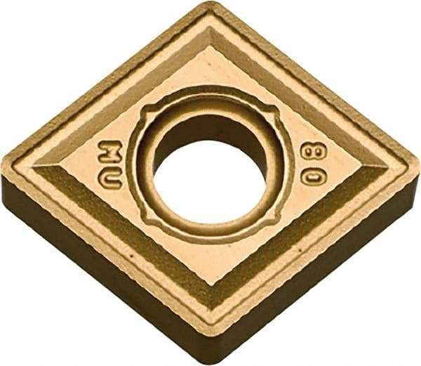 Kyocera - CNMG432 MU Grade CA6525 Carbide Turning Insert - TiCN/Al2O3/TiN Finish, 80° Diamond, 1/2" Inscr Circle, 3/16" Thick, 1/32" Corner Radius - Apex Tool & Supply
