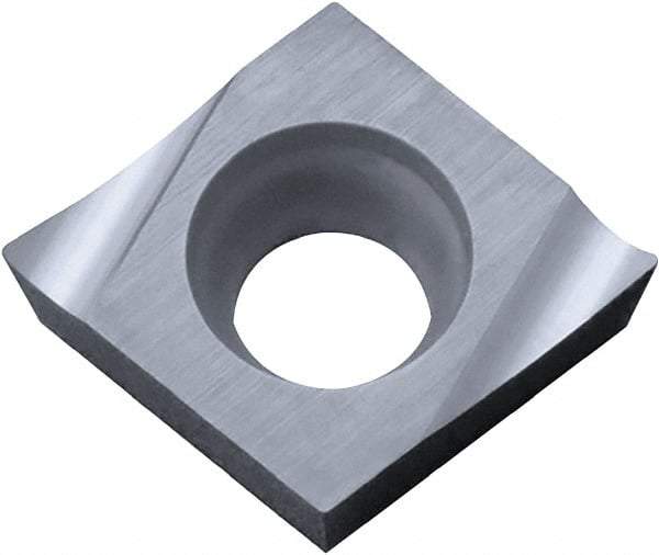 Kyocera - CCGT430.5 A3 Grade KW10 Carbide Turning Insert - Uncoated, 80° Diamond, 1/2" Inscr Circle, 3/16" Thick, 0.008" Corner Radius - Apex Tool & Supply