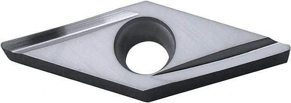 Kyocera - VBGT220.2 Y Grade PR1225 Carbide Turning Insert - Megacoat Finish, 35° Diamond, 1/4" Inscr Circle, 1/8" Thick, 0.004" Corner Radius - Apex Tool & Supply