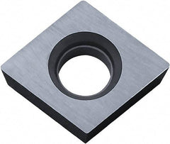 Kyocera - CPMB320.5 Grade KW10 Carbide Turning Insert - Uncoated, 80° Diamond, 3/8" Inscr Circle, 1/8" Thick, 0.008" Corner Radius - Apex Tool & Supply