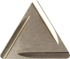 Kyocera - TPGR322 B Grade KW10 Carbide Turning Insert - Uncoated, 60° Triangle, 3/8" Inscr Circle, 1/8" Thick, 1/32" Corner Radius - Apex Tool & Supply