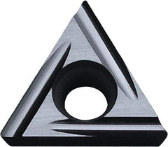 Kyocera - TCGT2201 U Grade KW10 Carbide Turning Insert - Uncoated, 60° Triangle, 1/4" Inscr Circle, 1/8" Thick, 0.001" Corner Radius - Apex Tool & Supply