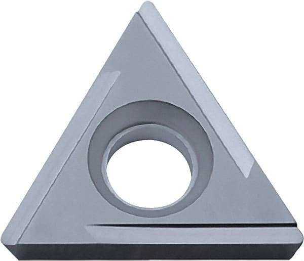 Kyocera - TPGH321 H Grade KW10 Carbide Turning Insert - Uncoated, 60° Triangle, 3/8" Inscr Circle, 1/8" Thick, 1/64" Corner Radius - Apex Tool & Supply