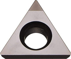 Kyocera - TPGB1.81.51 Grade KBN25M CBN Turning Insert - Megacoat Finish, 60° Triangle, 7/32" Inscr Circle, 3/32" Thick, 1/64" Corner Radius - Apex Tool & Supply