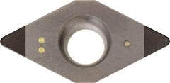 Kyocera - DCMW32.52 Grade KBN70M CBN Turning Insert - Megacoat Finish, 55° Diamond, 3/8" Inscr Circle, 5/32" Thick, 1/32" Corner Radius - Apex Tool & Supply