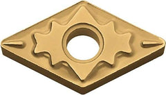 Kyocera - DNMG432 HQ Grade CA510 Carbide Turning Insert - TiCN/Al2O3/TiN Finish, 55° Diamond, 1/2" Inscr Circle, 3/16" Thick, 1/32" Corner Radius - Apex Tool & Supply