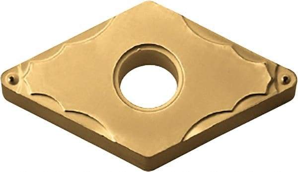 Kyocera - DNMG430.5 GP Grade PV720 Cermet Turning Insert - TiCN (Megacoat Nano) Finish, 55° Diamond, 1/2" Inscr Circle, 3/16" Thick, 0.008" Corner Radius - Apex Tool & Supply
