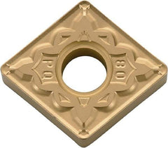 Kyocera - CNMG433 PQ Grade CA530 Carbide Turning Insert - TiCN/Al2O3/TiN Finish, 80° Diamond, 1/2" Inscr Circle, 3/16" Thick, 3/64" Corner Radius - Apex Tool & Supply
