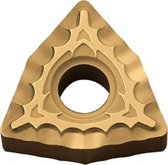 Kyocera - WNMG432 XQ Grade CA525 Carbide Turning Insert - TiCN/Al2O3/TiN Finish, 80° Trigon, 1/2" Inscr Circle, 3/16" Thick, 1/32" Corner Radius - Apex Tool & Supply