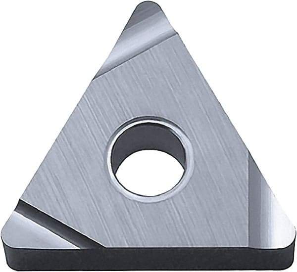 Kyocera - TNEG331 SSF Grade PV720 Cermet Turning Insert - TiCN (Megacoat Nano) Finish, 60° Triangle, 3/8" Inscr Circle, 3/16" Thick, 1/64" Corner Radius - Apex Tool & Supply