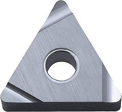 Kyocera - TNEG331 SSF Grade PV720 Cermet Turning Insert - TiCN (Megacoat Nano) Finish, 60° Triangle, 3/8" Inscr Circle, 3/16" Thick, 1/64" Corner Radius - Apex Tool & Supply