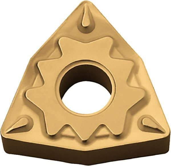 Kyocera - WNMG331 HQ Grade TN620 Cermet Turning Insert - Uncoated, 80° Trigon, 3/8" Inscr Circle, 3/16" Thick, 1/64" Corner Radius - Apex Tool & Supply