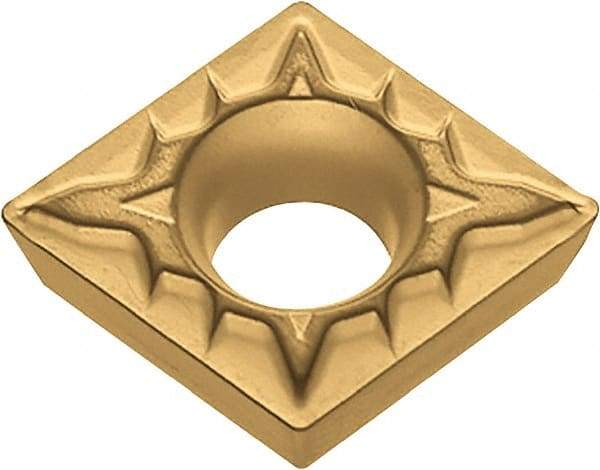 Kyocera - CPMT2.51.51 XP Grade CA530 Carbide Turning Insert - TiCN/Al2O3/TiN Finish, 80° Diamond, 5/16" Inscr Circle, 3/32" Thick, 1/64" Corner Radius - Apex Tool & Supply