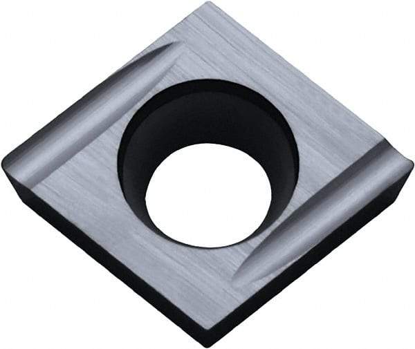 Kyocera - CCGT32.51 U Grade TN60 Cermet Turning Insert - Uncoated, 80° Diamond, 3/8" Inscr Circle, 5/32" Thick, 1/64" Corner Radius - Apex Tool & Supply