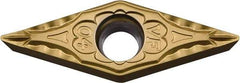 Kyocera - VBMT331 VF Grade CA525 Carbide Turning Insert - TiCN/Al2O3/TiN Finish, 35° Diamond, 3/8" Inscr Circle, 3/16" Thick, 1/64" Corner Radius - Apex Tool & Supply
