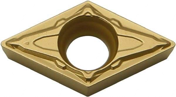 Kyocera - DCMT21.51 PP Grade CA515 Carbide Turning Insert - TiCN/Al2O3/TiN Finish, 55° Diamond, 1/4" Inscr Circle, 3/32" Thick, 1/64" Corner Radius - Apex Tool & Supply