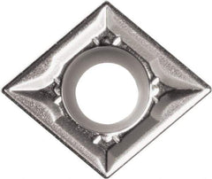 Kyocera - CCMT21.50.5 GK Grade CA510 Carbide Turning Insert - TiCN/Al2O3/TiN Finish, 80° Diamond, 1/4" Inscr Circle, 3/32" Thick, 0.008" Corner Radius - Apex Tool & Supply