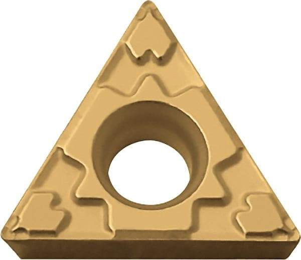 Kyocera - TPMT221 GP Grade TN60 Cermet Turning Insert - Uncoated, 60° Triangle, 1/4" Inscr Circle, 1/8" Thick, 1/64" Corner Radius - Apex Tool & Supply