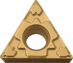 Kyocera - TPMT221 GP Grade TN60 Cermet Turning Insert - Uncoated, 60° Triangle, 1/4" Inscr Circle, 1/8" Thick, 1/64" Corner Radius - Apex Tool & Supply