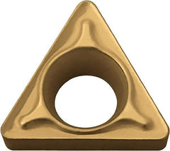 Kyocera - TBMT1.211 DP Grade CA510 Carbide Turning Insert - TiCN/Al2O3/TiN Finish, 60° Triangle, 5/32" Inscr Circle, 1/16" Thick, 1/64" Corner Radius - Apex Tool & Supply
