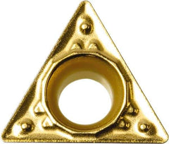 Kyocera - TPMT221 HQ Grade CA510 Carbide Turning Insert - TiCN/Al2O3/TiN Finish, 60° Triangle, 1/4" Inscr Circle, 1/8" Thick, 1/64" Corner Radius - Apex Tool & Supply