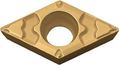 Kyocera - DCMT21.51 GP Grade CA525 Carbide Turning Insert - TiCN/Al2O3/TiN Finish, 55° Diamond, 1/4" Inscr Circle, 3/32" Thick, 1/64" Corner Radius - Apex Tool & Supply