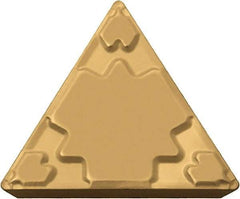 Kyocera - TPMR221 GP Grade PV720 Cermet Turning Insert - TiCN (Megacoat Nano) Finish, 60° Triangle, 1/4" Inscr Circle, 1/8" Thick, 1/64" Corner Radius - Apex Tool & Supply