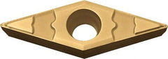 Kyocera - VBMT221 GP Grade CA510 Carbide Turning Insert - TiCN/Al2O3/TiN Finish, 35° Diamond, 1/4" Inscr Circle, 1/8" Thick, 1/64" Corner Radius - Apex Tool & Supply