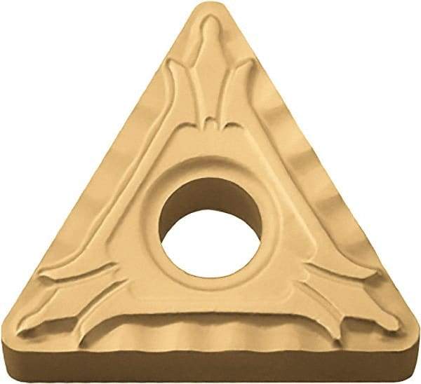 Kyocera - TNMG331 XP Grade PV720 Cermet Turning Insert - TiCN (Megacoat Nano) Finish, 60° Triangle, 3/8" Inscr Circle, 3/16" Thick, 1/64" Corner Radius - Apex Tool & Supply