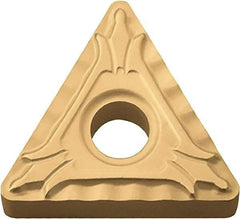 Kyocera - TNMG331 XP Grade PV720 Cermet Turning Insert - TiCN (Megacoat Nano) Finish, 60° Triangle, 3/8" Inscr Circle, 3/16" Thick, 1/64" Corner Radius - Apex Tool & Supply