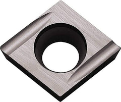 Kyocera - CCET21.50.2 U Grade PV720 Cermet Turning Insert - TiCN (Megacoat Nano) Finish, 80° Diamond, 1/4" Inscr Circle, 3/32" Thick, 0.004" Corner Radius - Apex Tool & Supply