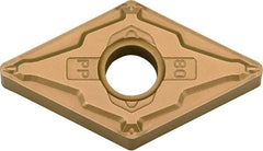 Kyocera - DNMG432 PP Grade CA530 Carbide Turning Insert - TiCN/Al2O3/TiN Finish, 55° Diamond, 1/2" Inscr Circle, 3/16" Thick, 1/32" Corner Radius - Apex Tool & Supply
