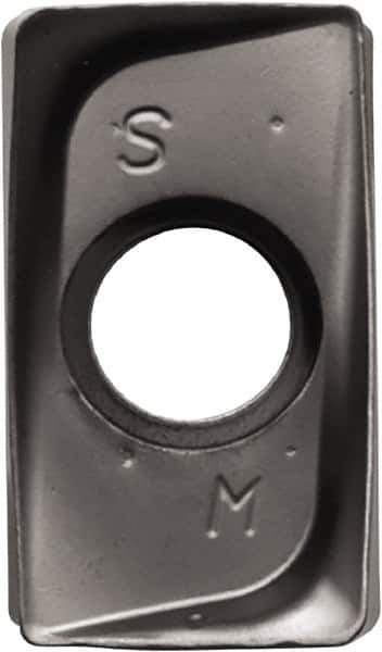 Kyocera - LOMU100408 SM Grade CA6535 Carbide Milling Insert - TiCN/Al2O3/TiN Finish, 4mm Thick, 0.8mm Corner Radius - Apex Tool & Supply